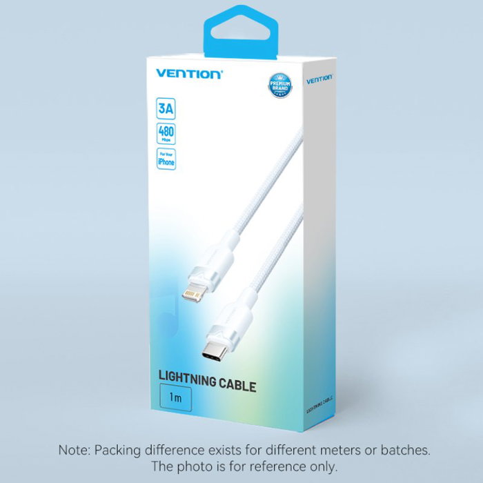 Vention Cable USB-C a Lightning LALWF, 27W, 1m, Blanco